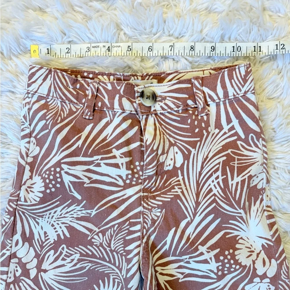 🌾 Cotton On Brown and White Casual Palazzo Pants